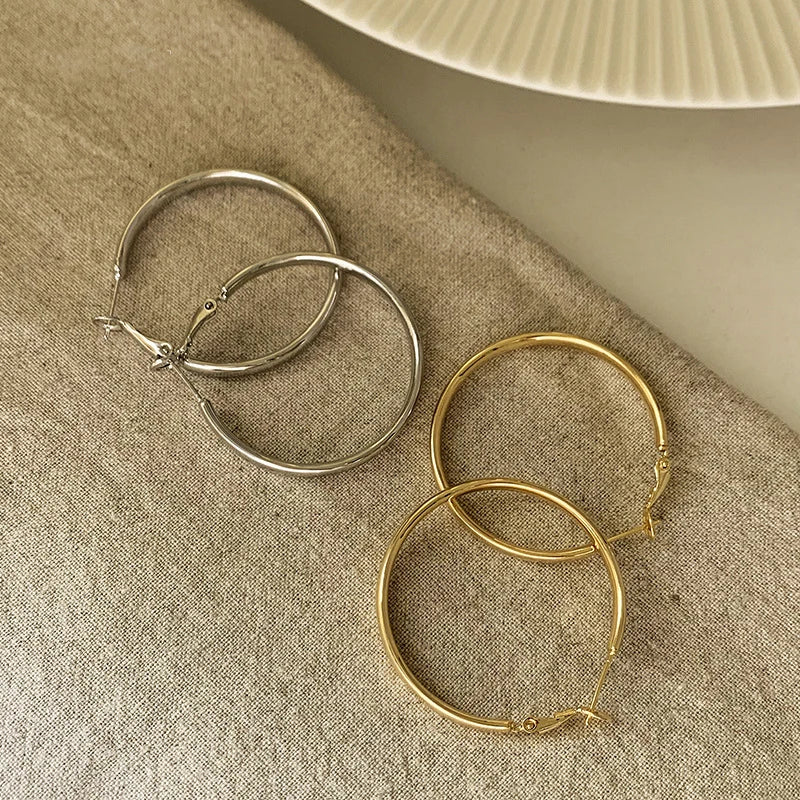Bold Halo – Large Flat Hoop Earrings
