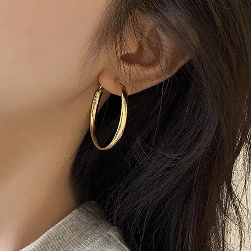 Bold Halo – Large Flat Hoop Earrings