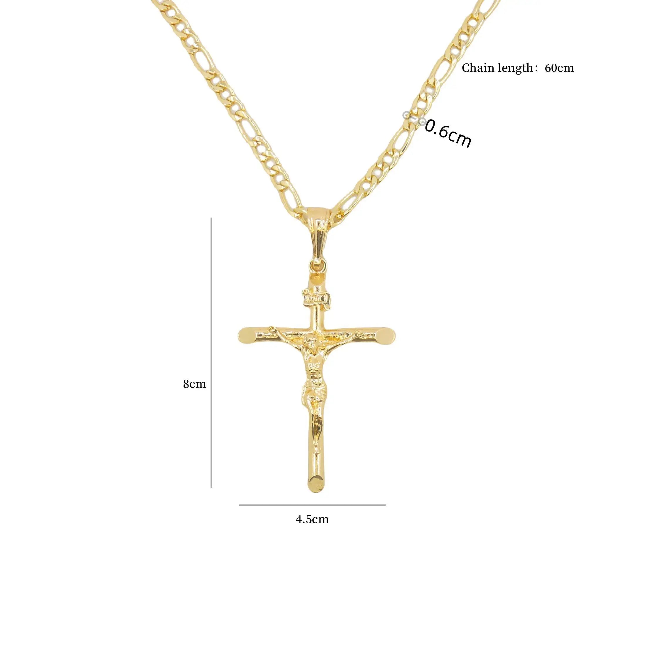 Golden Faith – Jesús Cross Necklace