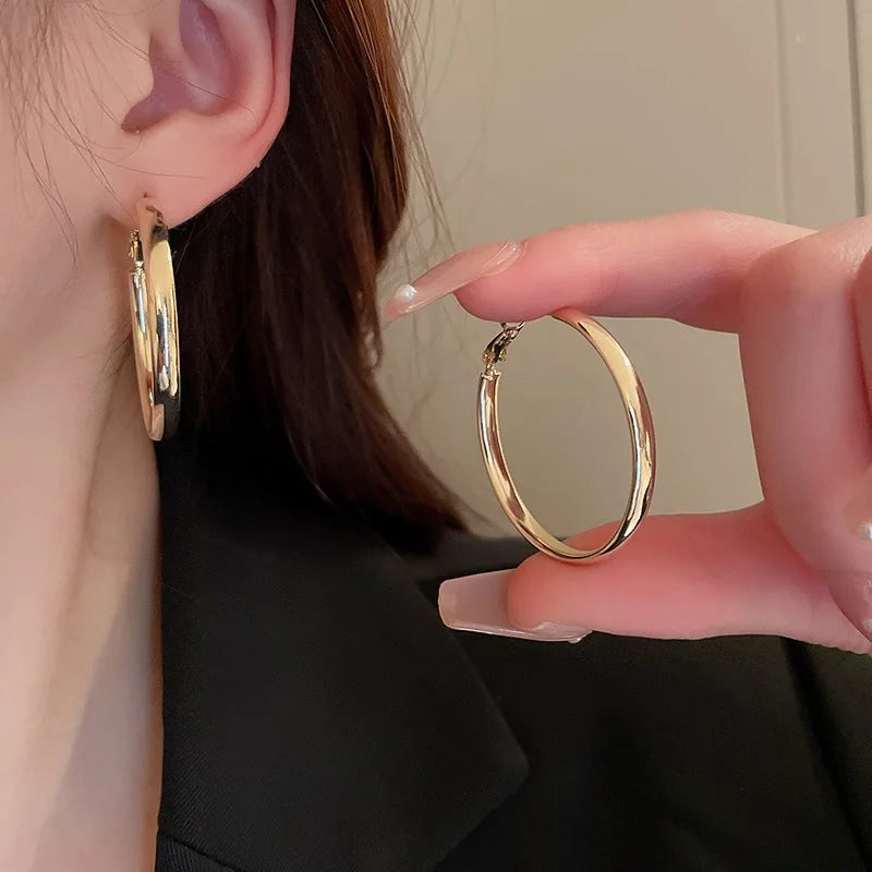 Bold Halo – Large Flat Hoop Earrings