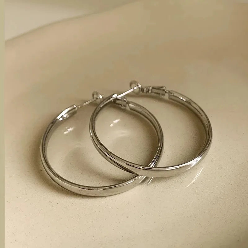 Bold Halo – Large Flat Hoop Earrings