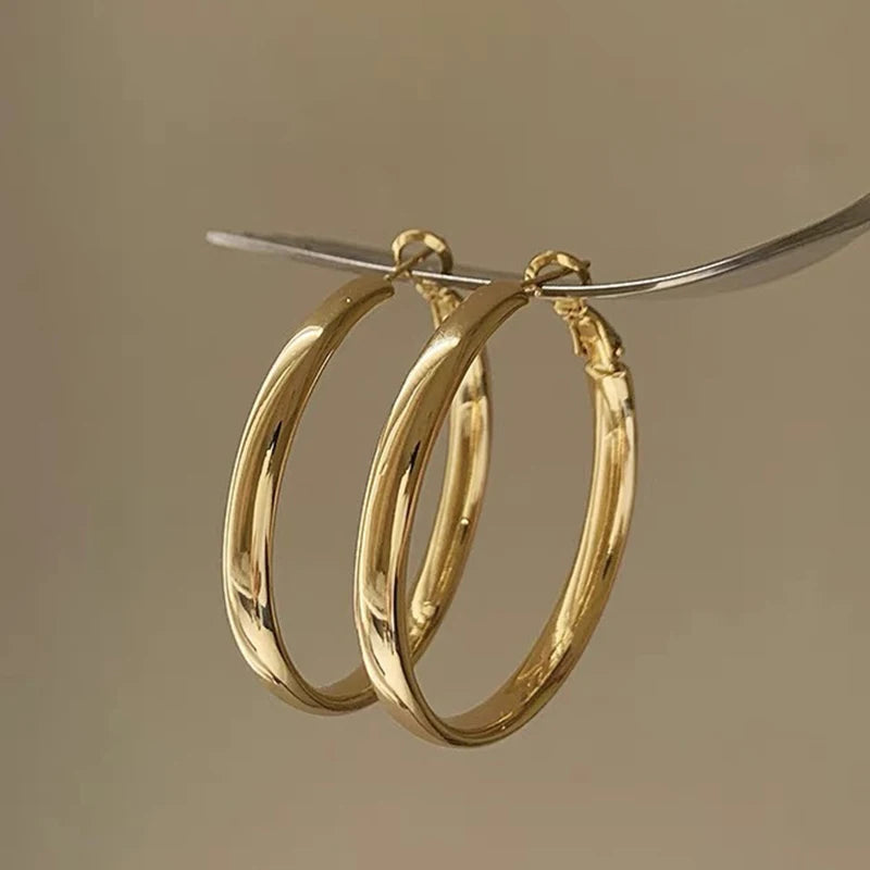 Bold Halo – Large Flat Hoop Earrings