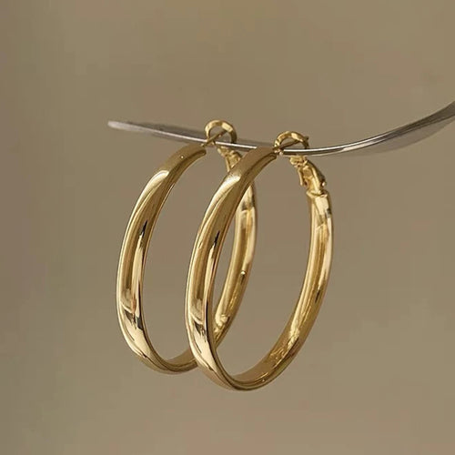 Bold Halo – Large Flat Hoop Earrings