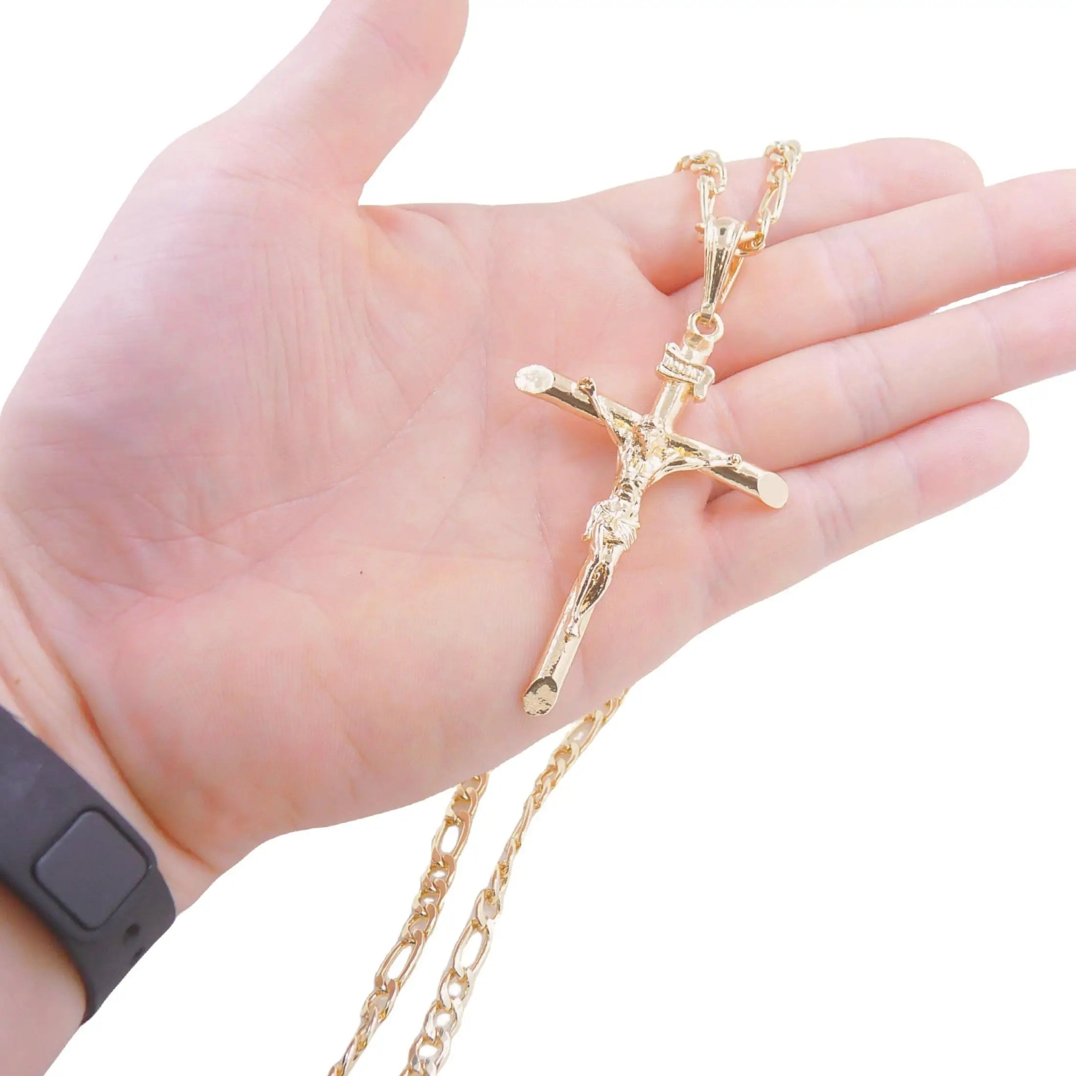 Golden Faith – Jesús Cross Necklace