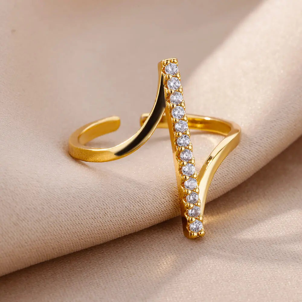 Golden Zircon Rings