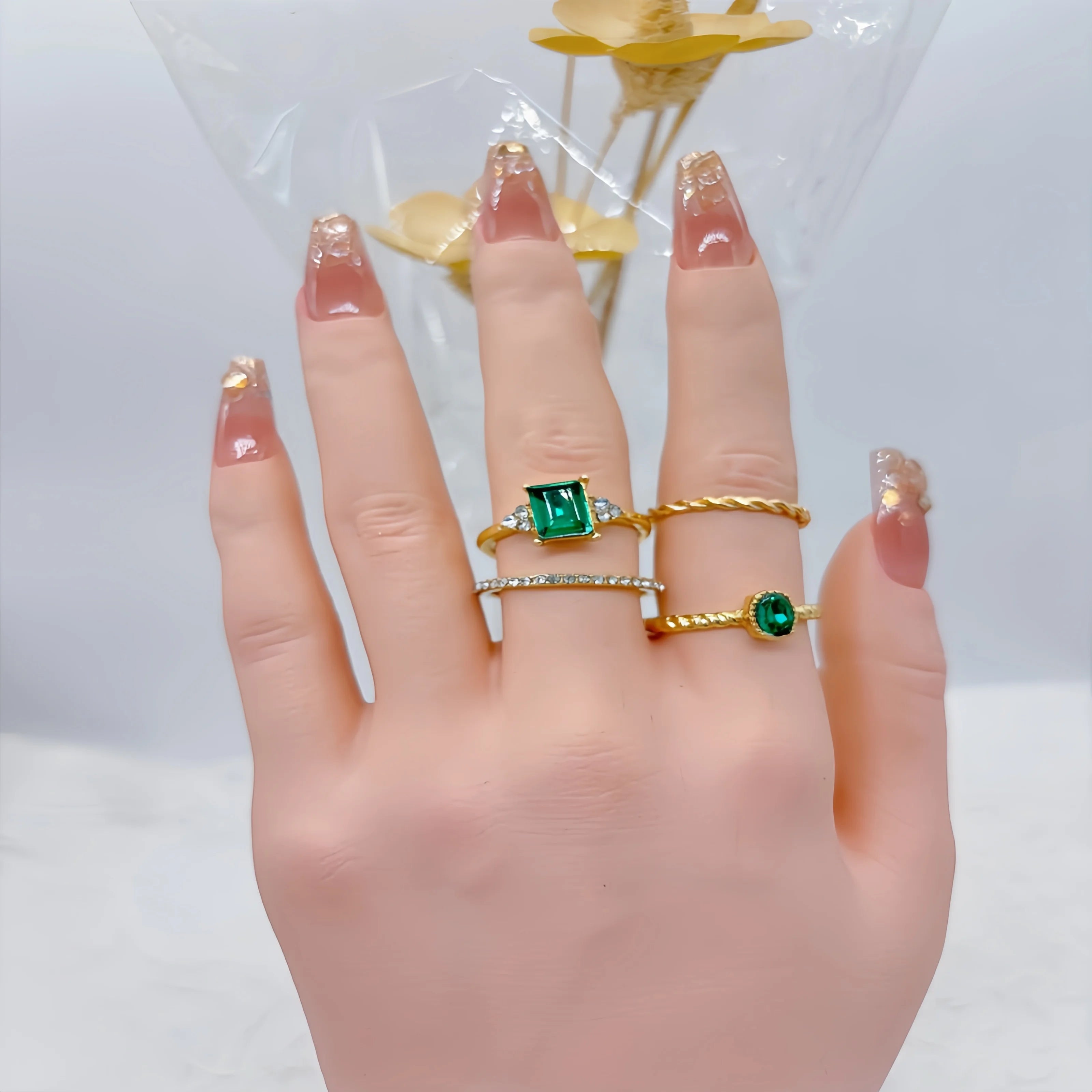 Retro Gem Snake Rings