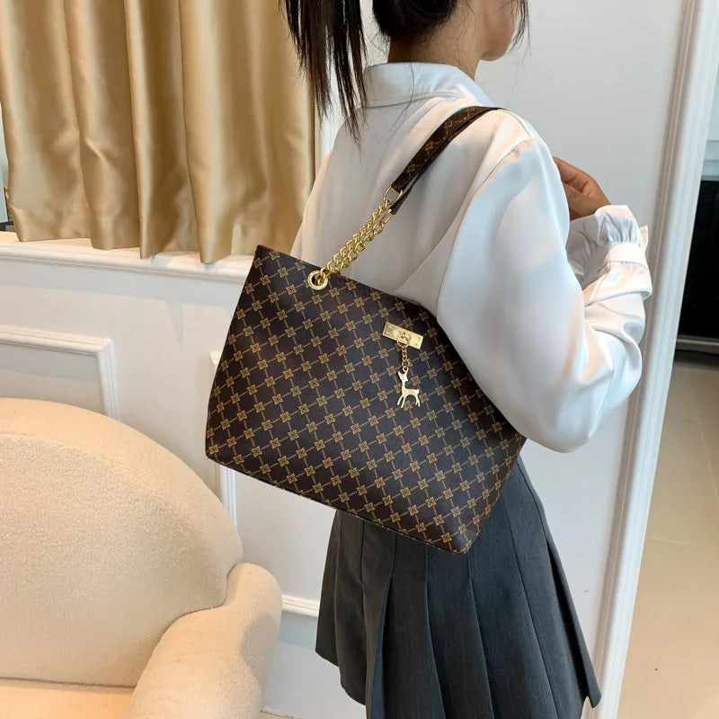 soft-leather casual tote bag