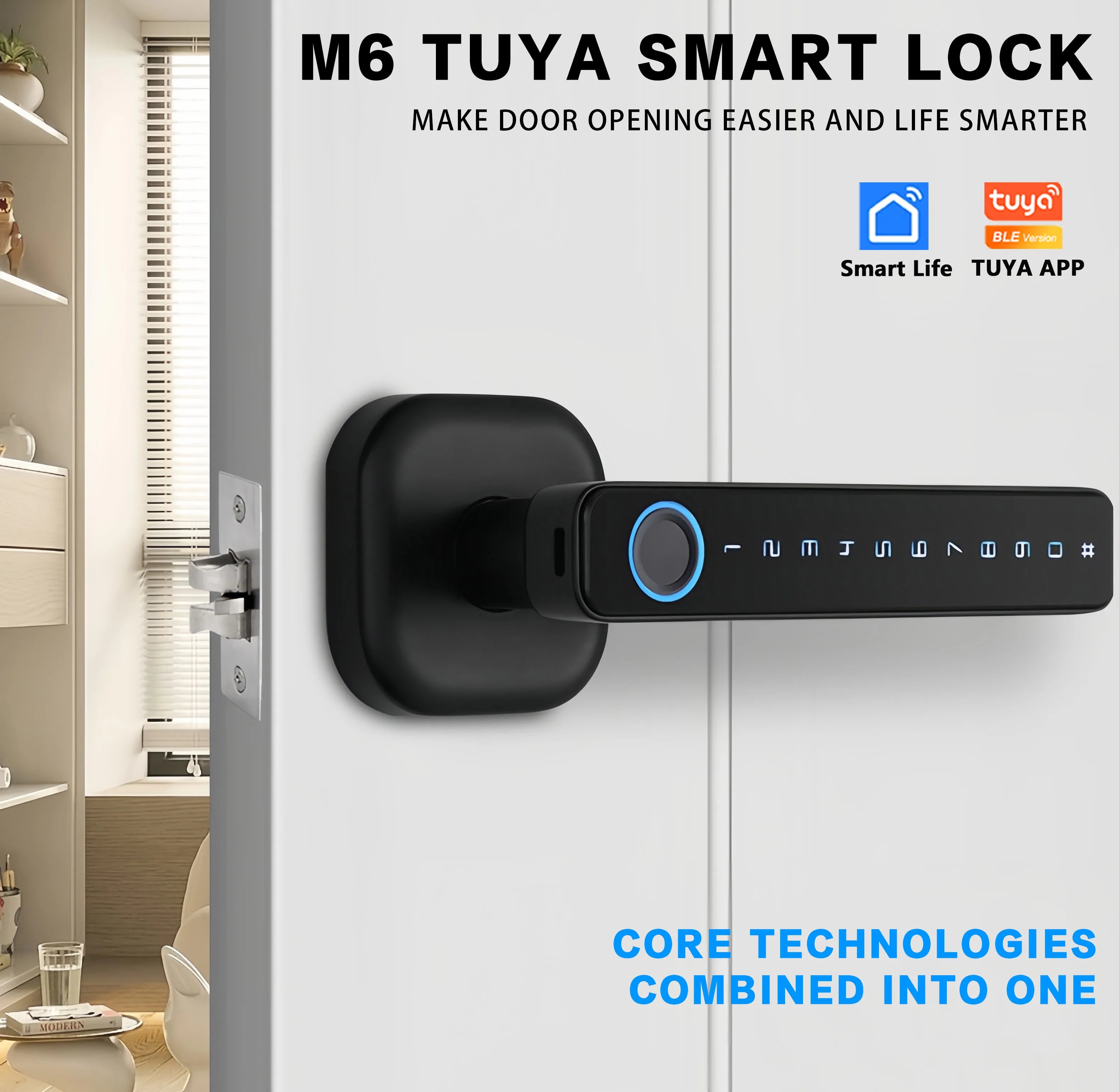 CDOK SmartGuard Pro — Tuya Fingerprint Door Lock