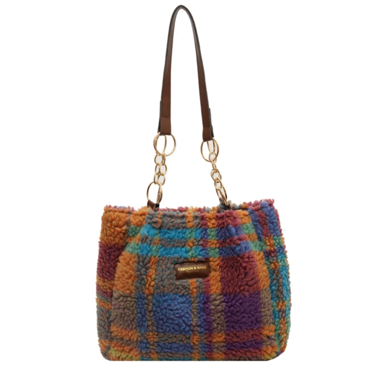 Ruby Plaid Cozy Tote