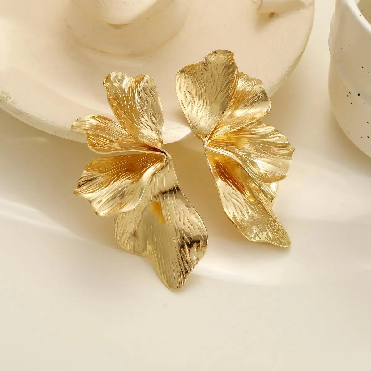 Golden Blossom Drop Earrings