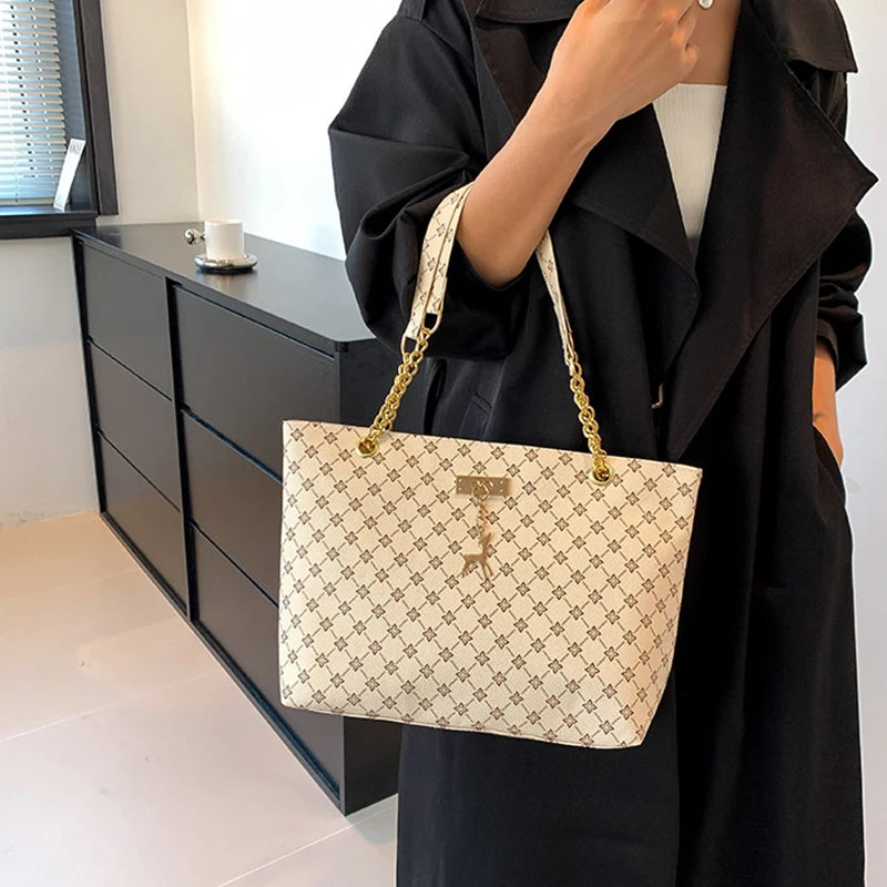 soft-leather casual tote bag