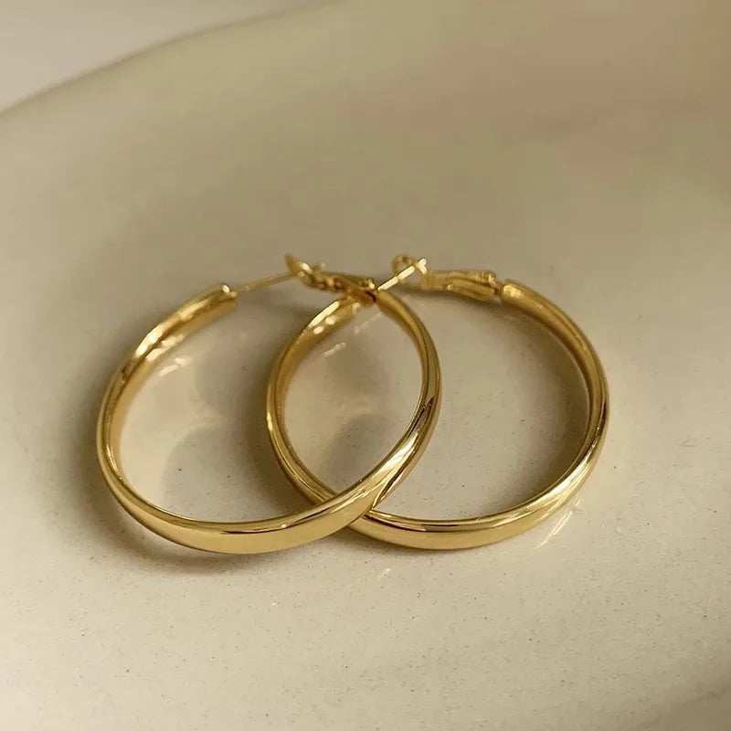 Bold Halo – Large Flat Hoop Earrings