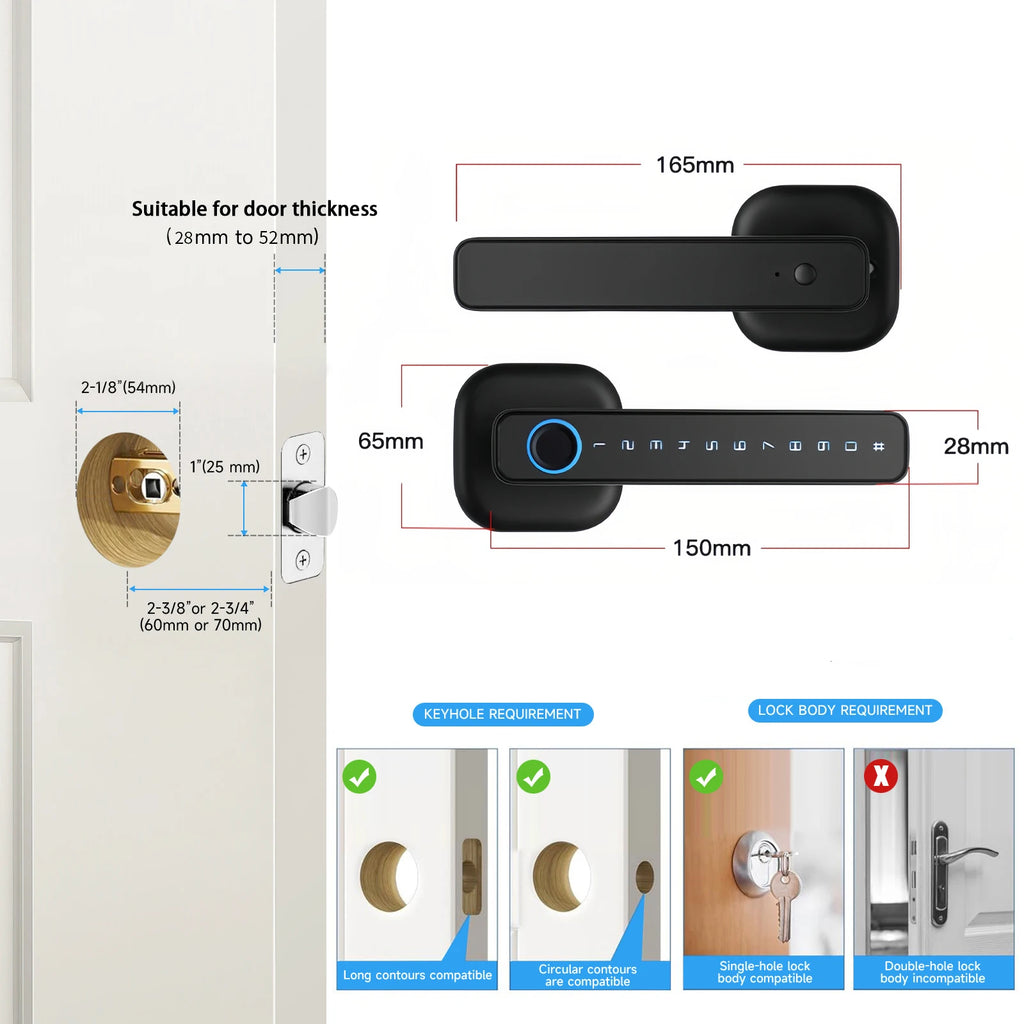 CDOK SmartGuard Pro — Tuya Fingerprint Door Lock