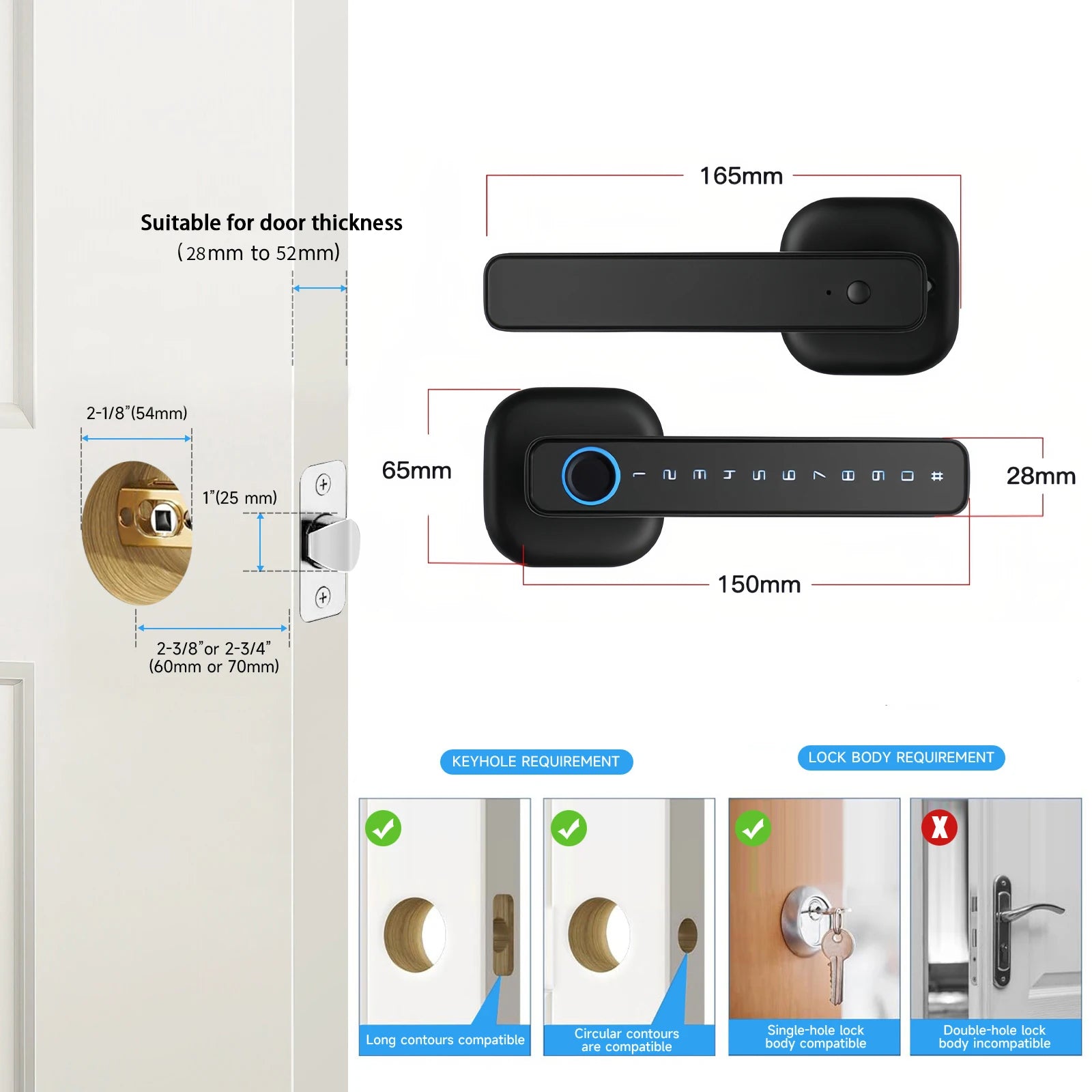 CDOK SmartGuard Pro — Tuya Fingerprint Door Lock