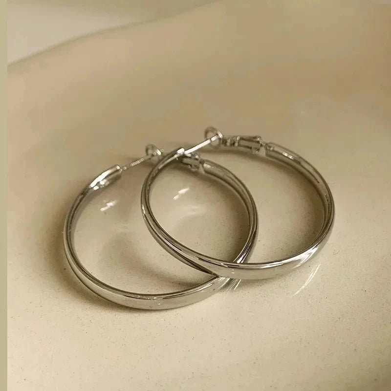 Bold Halo – Large Flat Hoop Earrings
