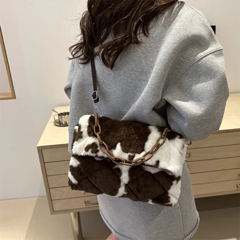 Luna Leopard Plush Bag