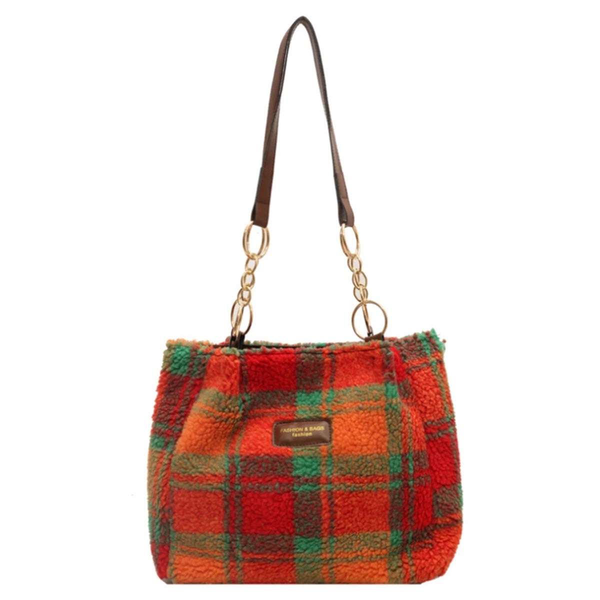 Ruby Plaid Cozy Tote