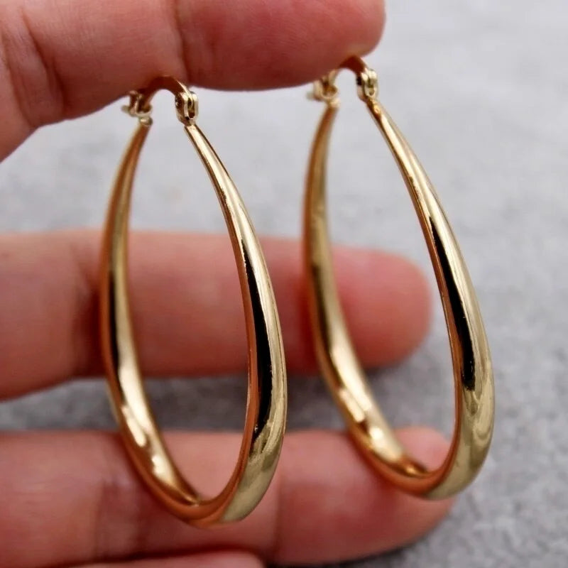 Golden Glow Hoop Earrings