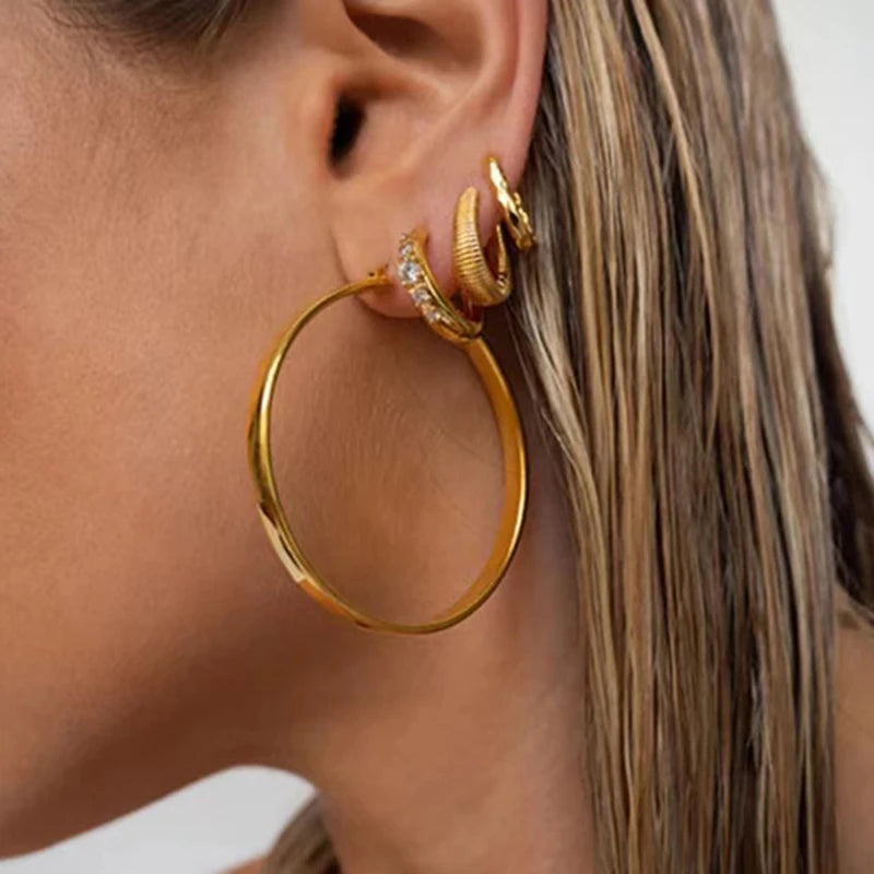 Bold Halo – Large Flat Hoop Earrings