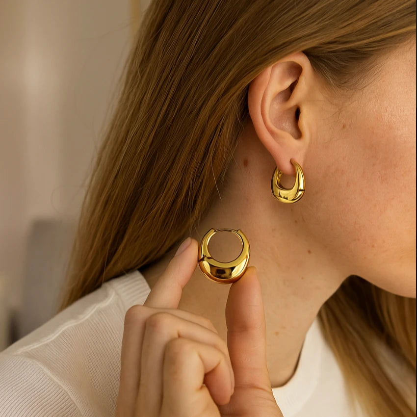 Golden Blossom Drop Earrings