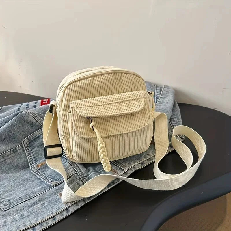 corduroy crossbody shoulder bag