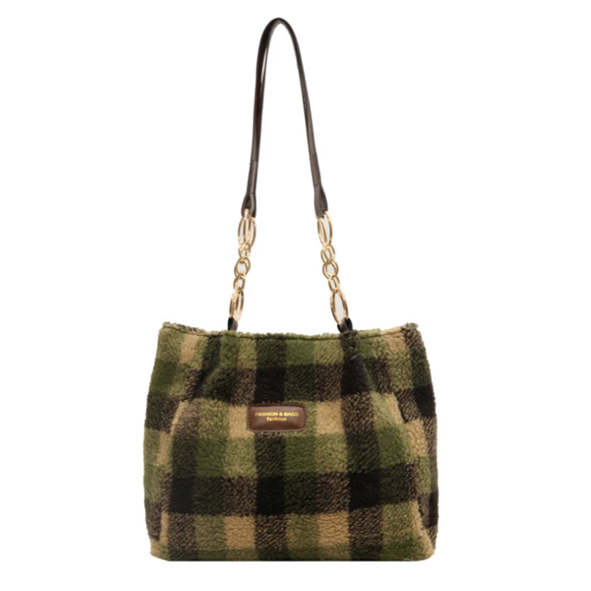 Ruby Plaid Cozy Tote