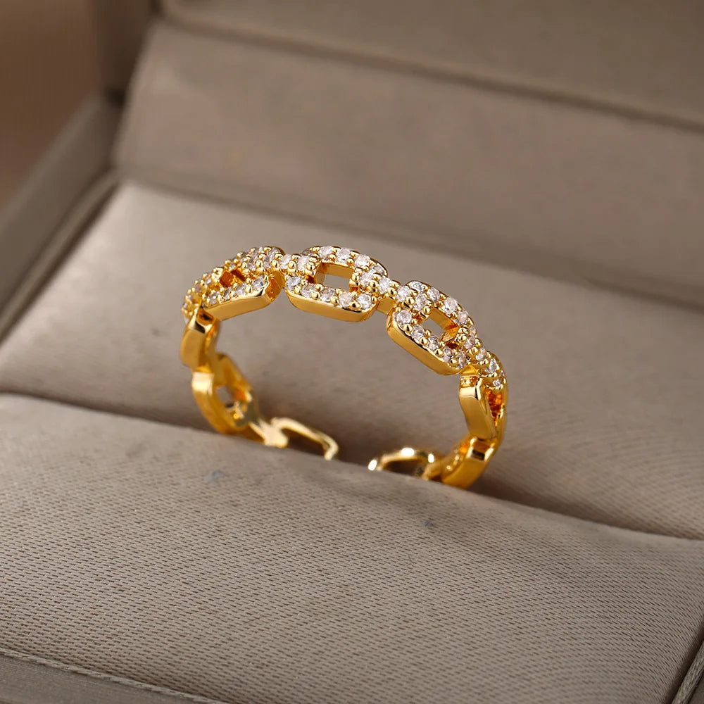Golden Zircon Rings