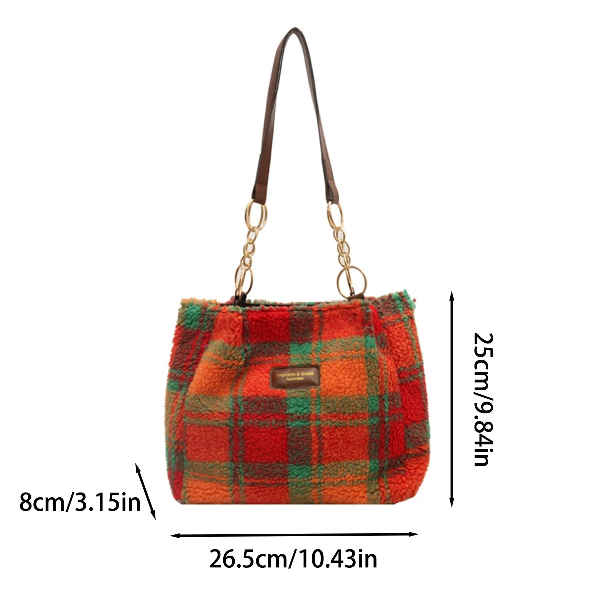 Ruby Plaid Cozy Tote