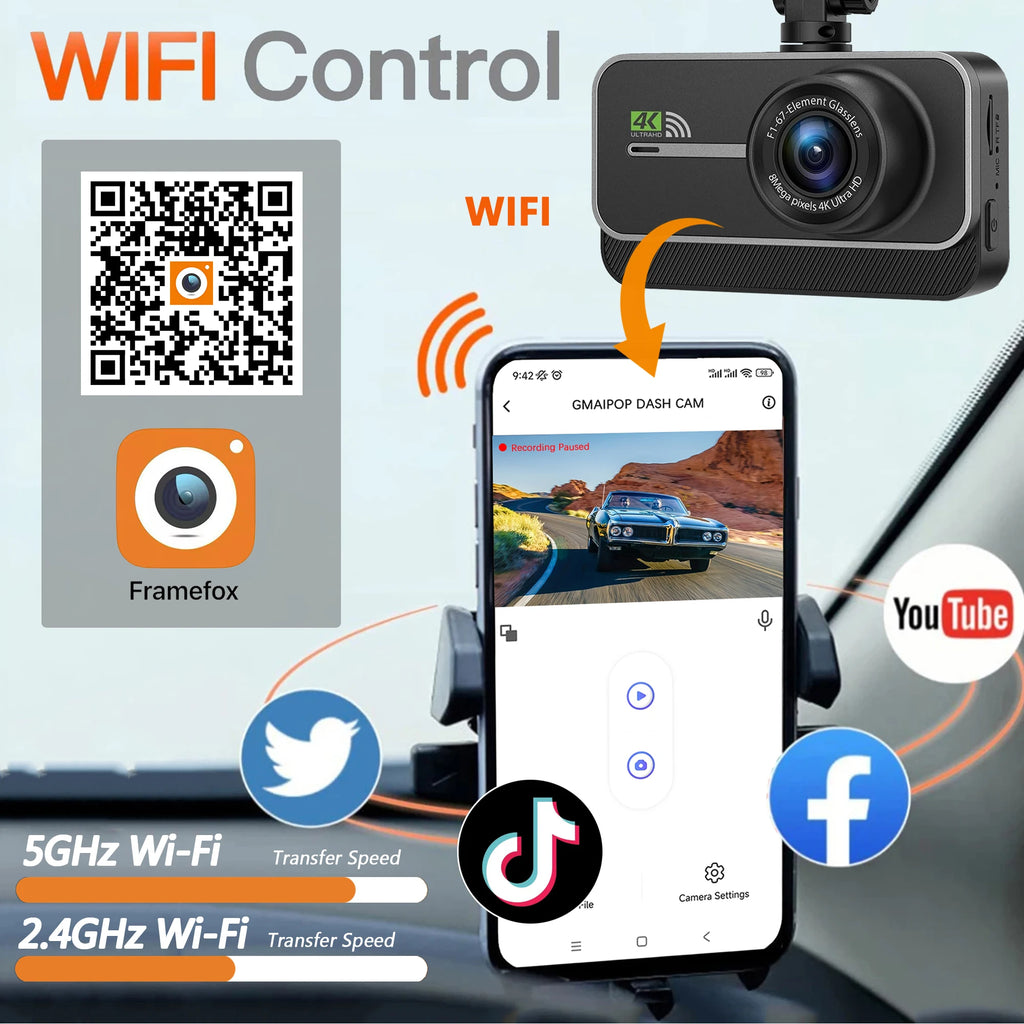 RoadGuard Pro — 4K Dual Dash Cam