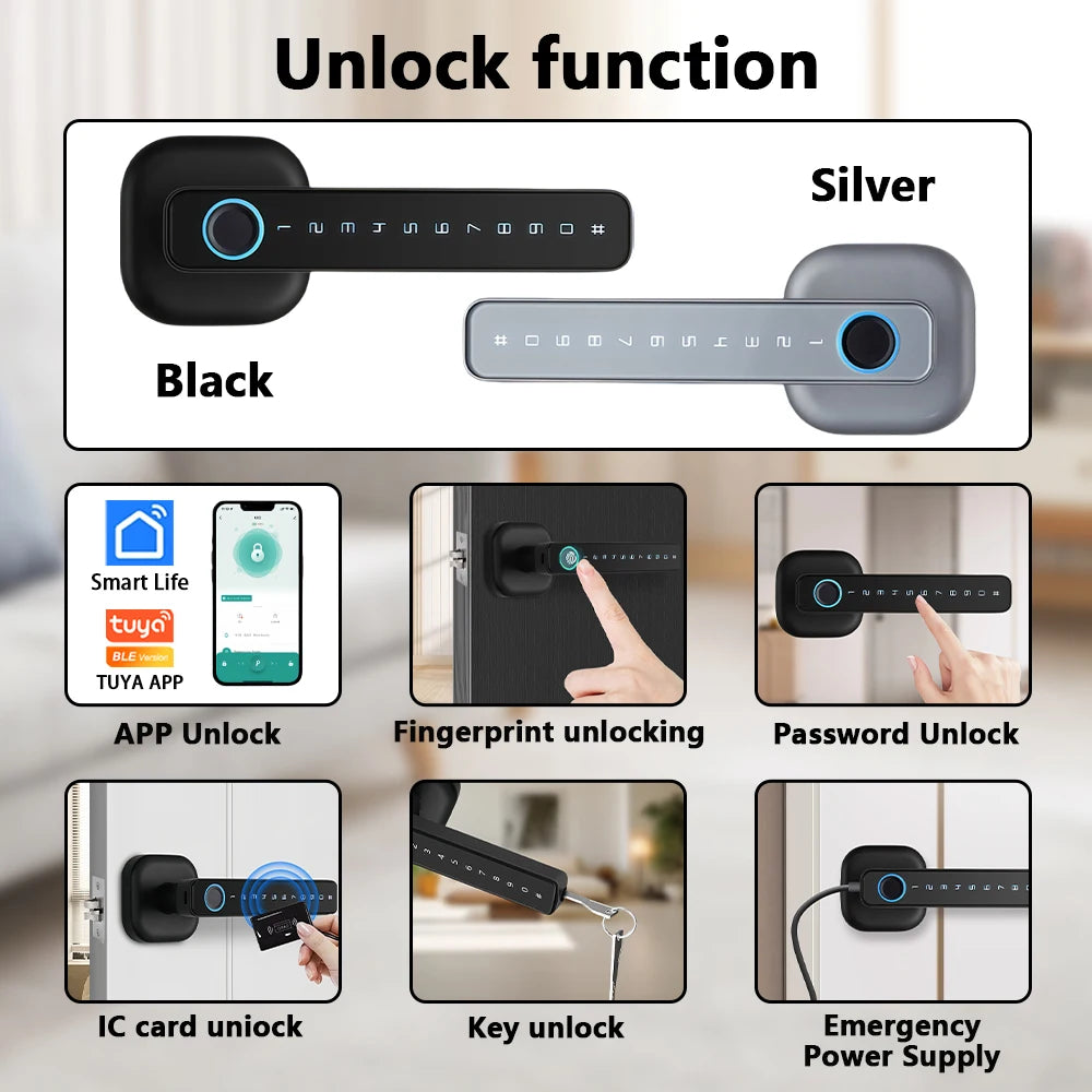 CDOK SmartGuard Pro — Tuya Fingerprint Door Lock