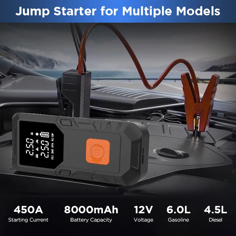Junsun PowerBoost Pro — Car Jump Starter & Air Compressor