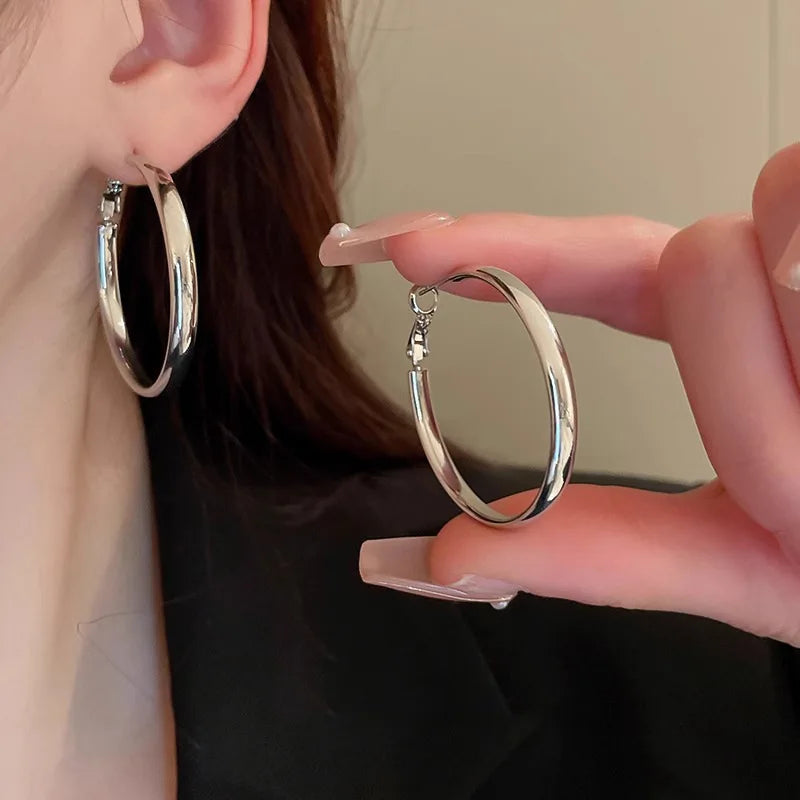Bold Halo – Large Flat Hoop Earrings